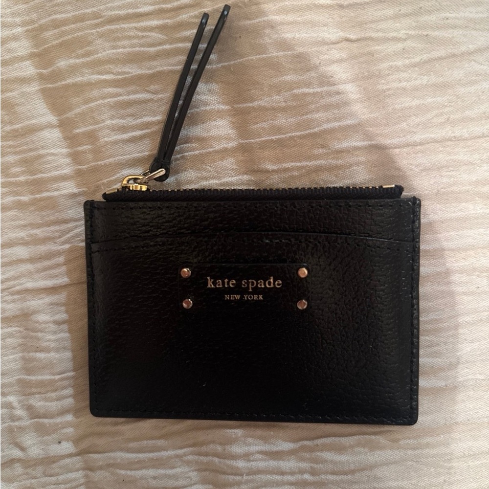 Kate Spade Black Leather Card Wallet